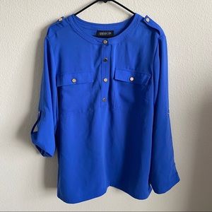 💙Like New💙 Jones New York Gold button blouse